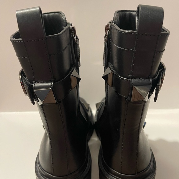 Black Studded Ankle Boots - Picture 3 of 8